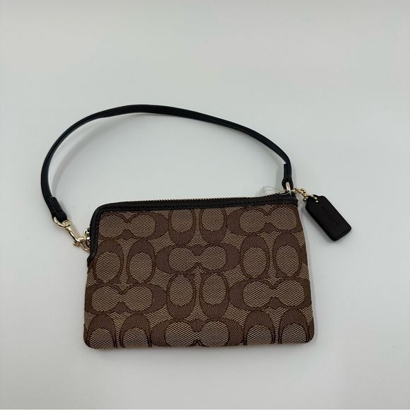 Coach Signature C Print Wristlet Wallet – Brown with Gold Detailing (New) - Picture 2 of 7
